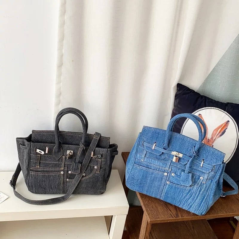 Something Like Ah Birkin X Denim Bag
